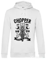 Hoodie barbat cu gluga Chopper Alb