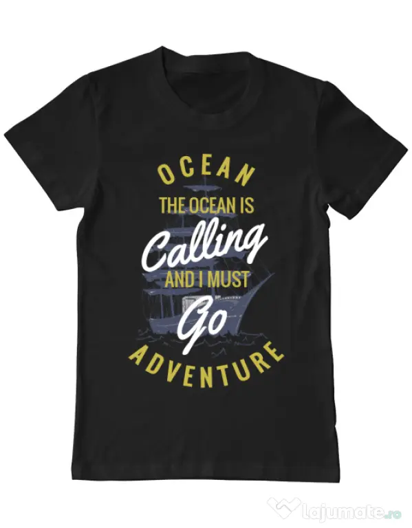 Tricou ADLER barbat Ocean adventure Negru