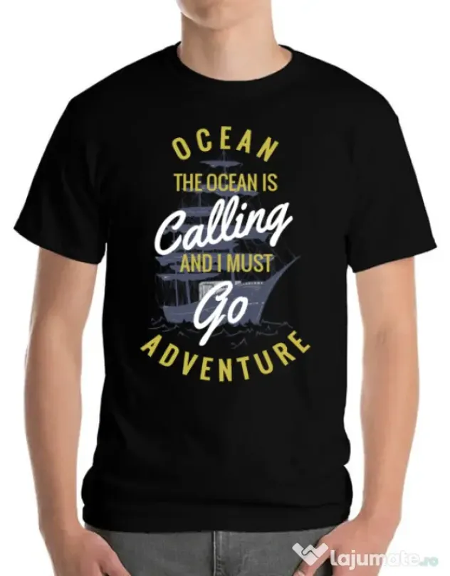 Tricou ADLER barbat Ocean adventure Negru