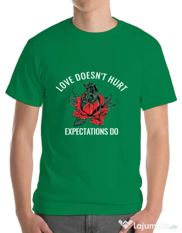 Tricou ADLER barbat Love doesn’t hurt Verde mediu