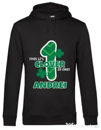 Hoodie barbat cu gluga Little clover Negru