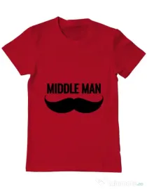 Tricou ADLER barbat Middle man Rosu