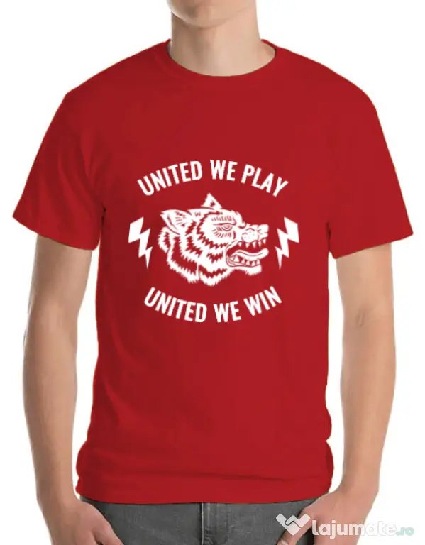 Tricou ADLER barbat United we play Rosu