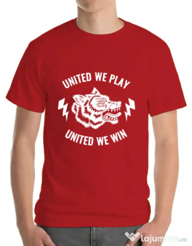 Tricou ADLER barbat United we play Rosu