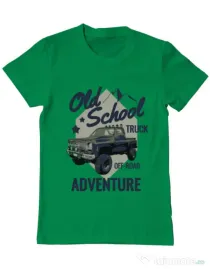 Tricou ADLER barbat Off-road truck Verde mediu