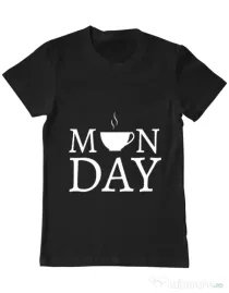 Tricou ADLER barbat Monday coffee Negru