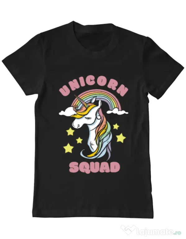 Tricou ADLER barbat Unicorn squad Negru