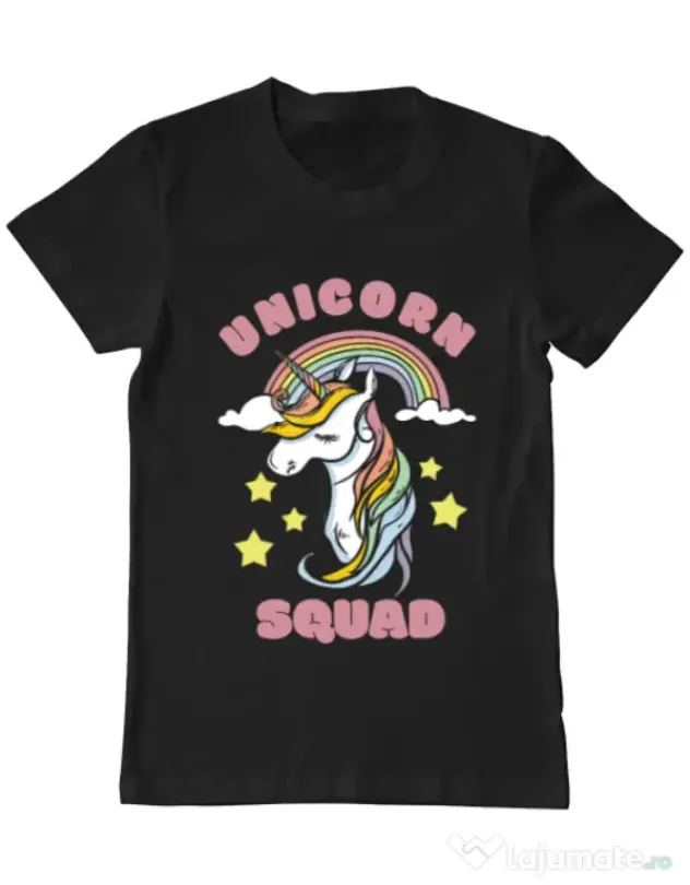 Tricou ADLER barbat Unicorn squad Negru