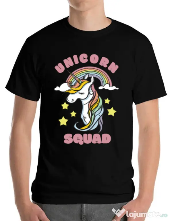 Tricou ADLER barbat Unicorn squad Negru