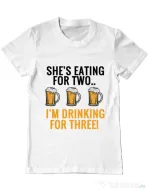 Tricou ADLER barbat Drinking for three Alb