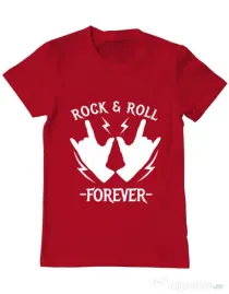 Tricou ADLER barbat Rock and roll Rosu