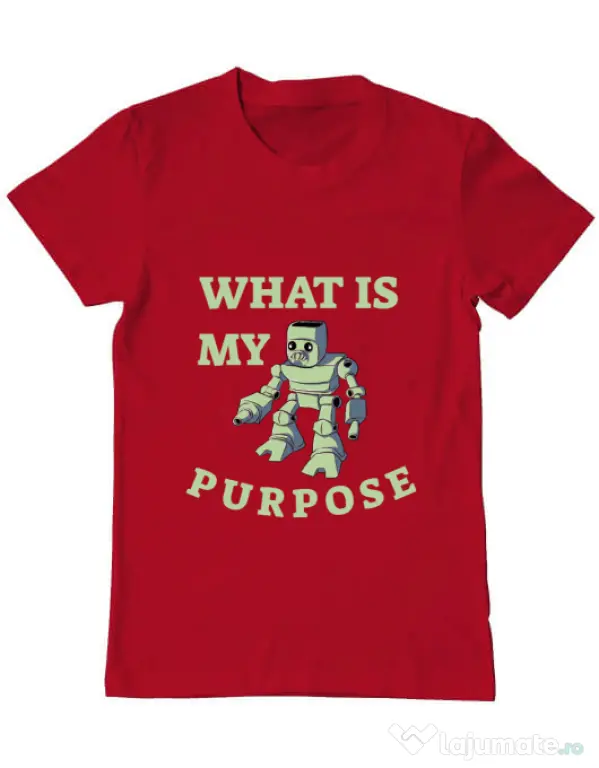 Tricou ADLER barbat What is my purpose Rosu