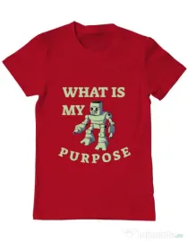 Tricou ADLER barbat What is my purpose Rosu