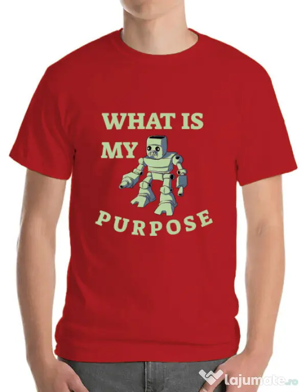 Tricou ADLER barbat What is my purpose Rosu