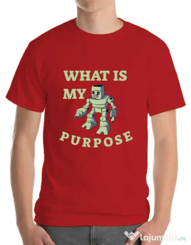 Tricou ADLER barbat What is my purpose Rosu