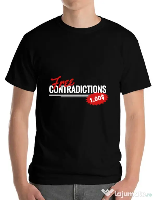 Tricou ADLER barbat Free contradictions Negru