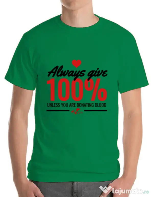 Tricou ADLER barbat Always give Verde mediu