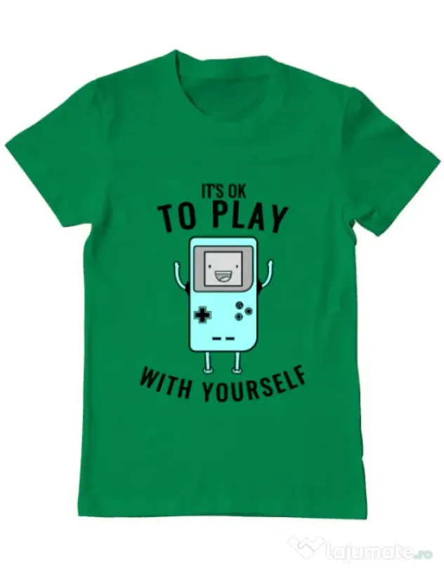 Tricou ADLER barbat Playing with yourself Verde mediu