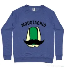 Bluza ADLER barbat Moustachio Albastru melanj