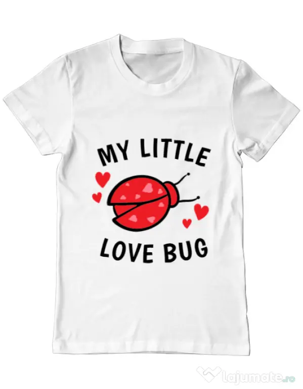 Tricou ADLER barbat My little love bug Alb