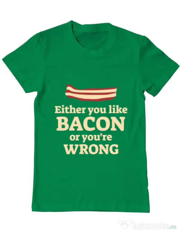 Tricou ADLER barbat Bacon lover Verde mediu