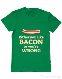 Tricou ADLER barbat Bacon lover Verde mediu