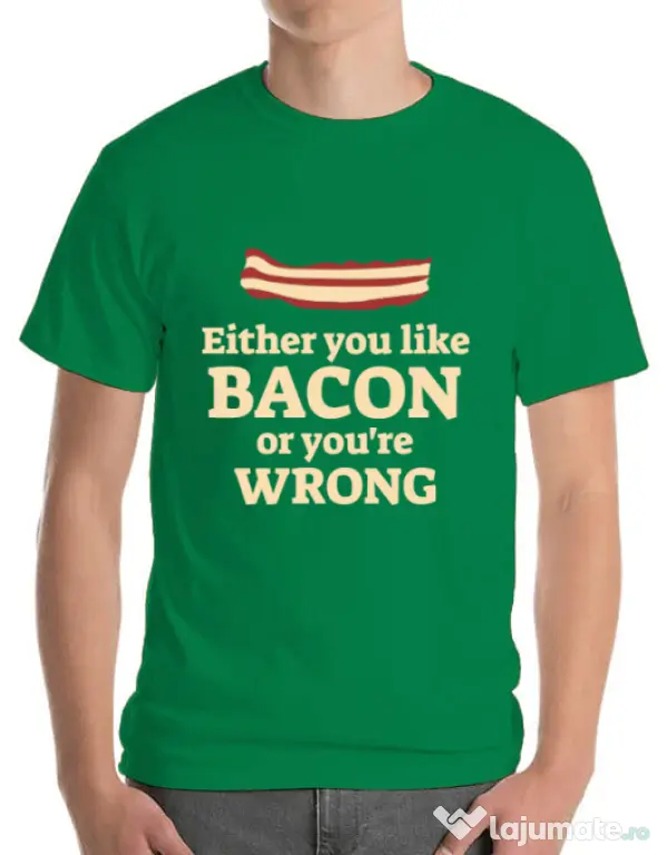 Tricou ADLER barbat Bacon lover Verde mediu