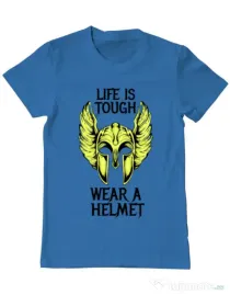 Tricou ADLER barbat Life is tough Albastru azuriu