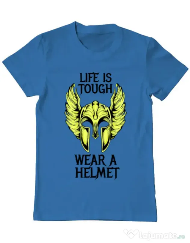 Tricou ADLER barbat Life is tough Albastru azuriu