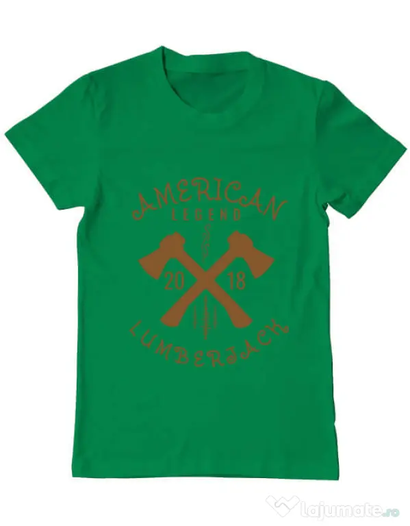 Tricou ADLER barbat American lumberjack Verde mediu