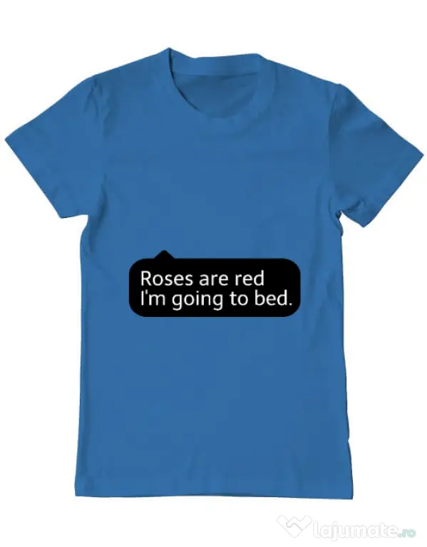 Tricou ADLER barbat Roses are red Albastru azuriu