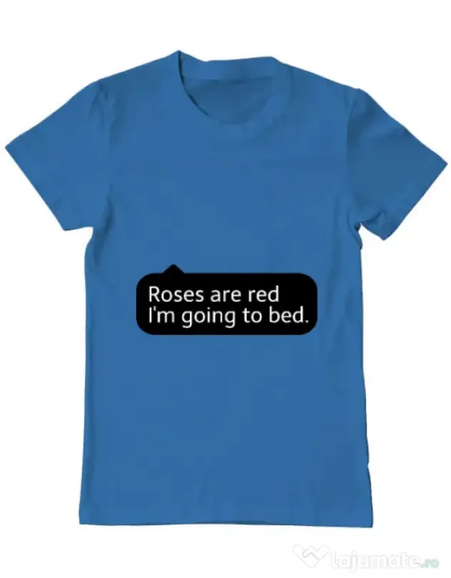 Tricou ADLER barbat Roses are red Albastru azuriu