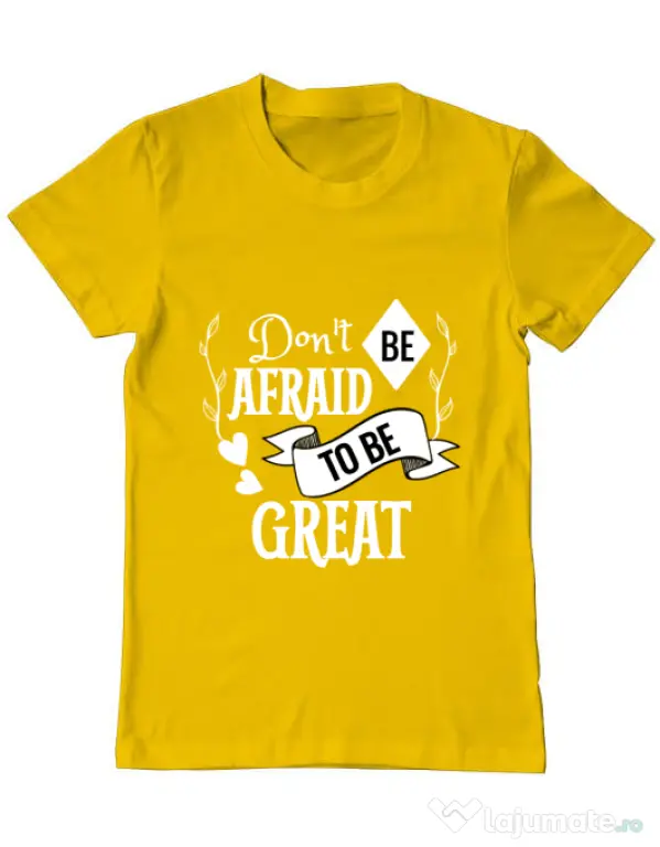 Tricou ADLER barbat Be great Galben