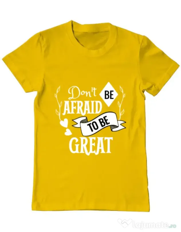 Tricou ADLER barbat Be great Galben
