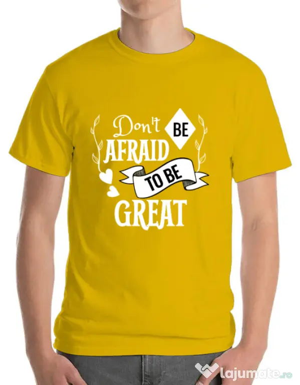 Tricou ADLER barbat Be great Galben
