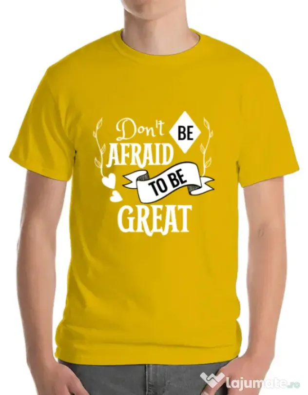 Tricou ADLER barbat Be great Galben