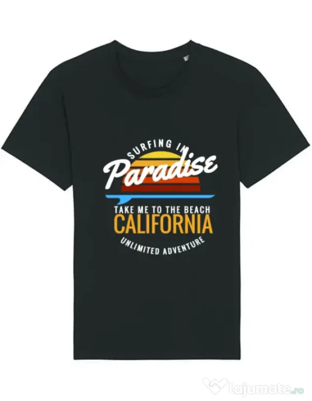 Tricou STANLEY STELLA barbat Surfing in paradise Negru