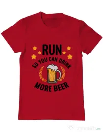 Tricou ADLER barbat Drinking more beer Rosu