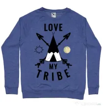 Bluza ADLER barbat Love my tribe Albastru melanj