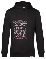 Hoodie barbat cu gluga You are the world Negru