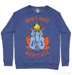 Bluza ADLER barbat Don’t hate Albastru melanj