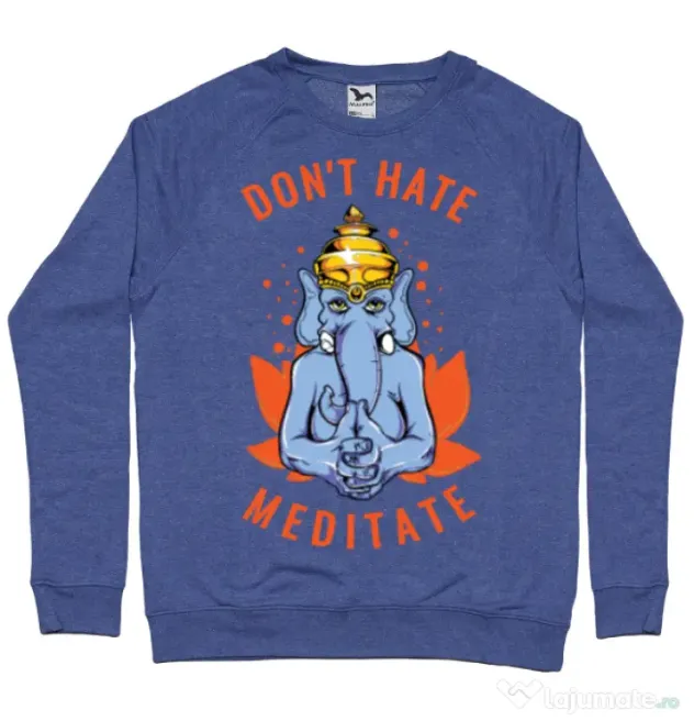 Bluza ADLER barbat Don’t hate Albastru melanj