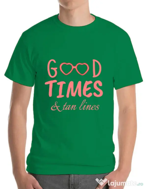 Tricou ADLER barbat Tan lines Verde mediu