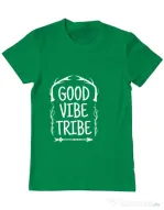 Tricou ADLER barbat Good vibe tribe Verde mediu