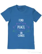 Tricou ADLER barbat Find peace Albastru azuriu