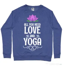 Bluza ADLER barbat Love and yoga Albastru melanj