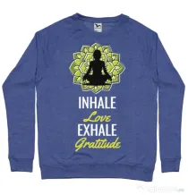 Bluza ADLER barbat Inhale love Albastru melanj