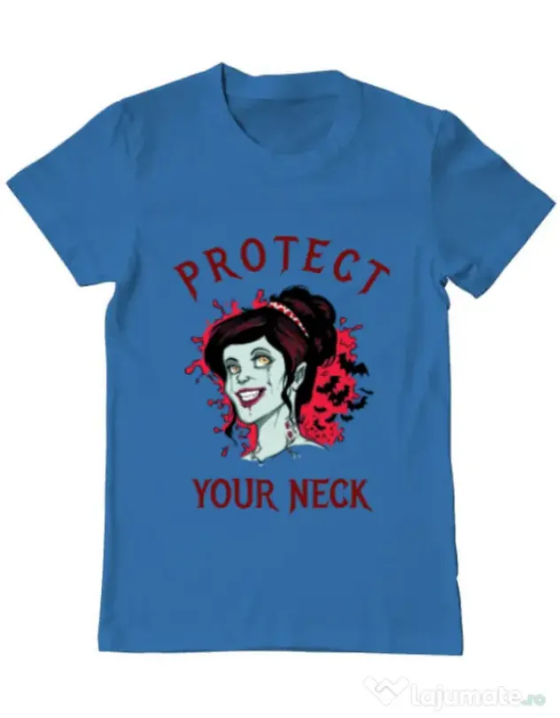 Tricou ADLER barbat Protect your neck Albastru azuriu