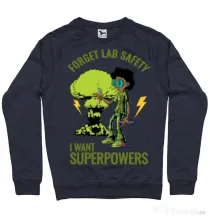 Bluza ADLER barbat I want superpowers Denim inchis