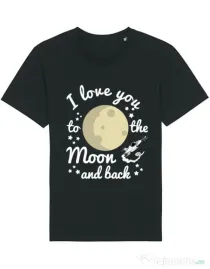 Tricou STANLEY STELLA barbat To the moon and back Negru